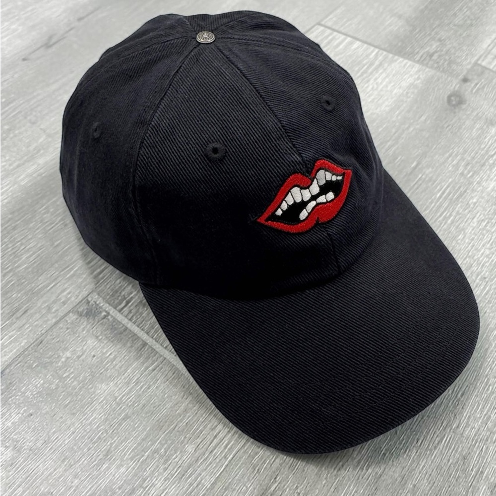 Chrome Hearts Matty Boy Chomper Leather Strapback Hat Black Excellent Condition